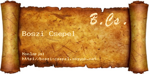Boszi Csepel névjegykártya